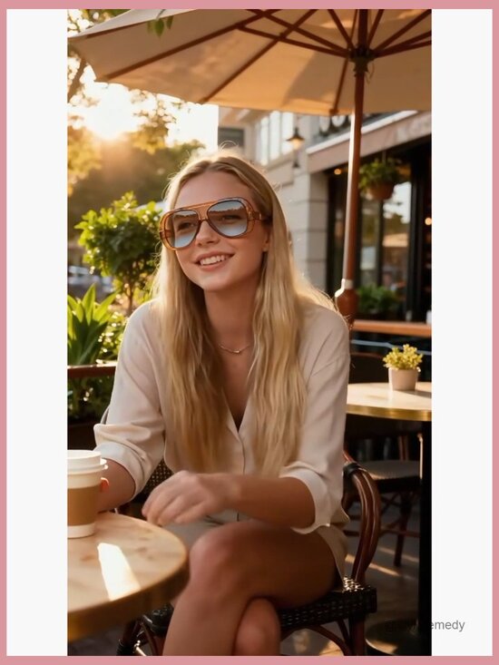 Plastic Frame Aviator Sunglasses UV400 Protection Oversized